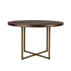 Dutchbone Eettafels|Eetkamertafel Class bruin rond 120cm