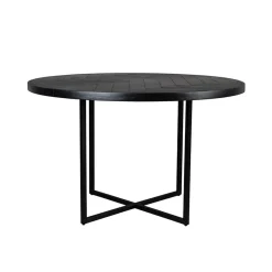 Dutchbone Eettafels|Eetkamertafel Class zwart rond 120cm