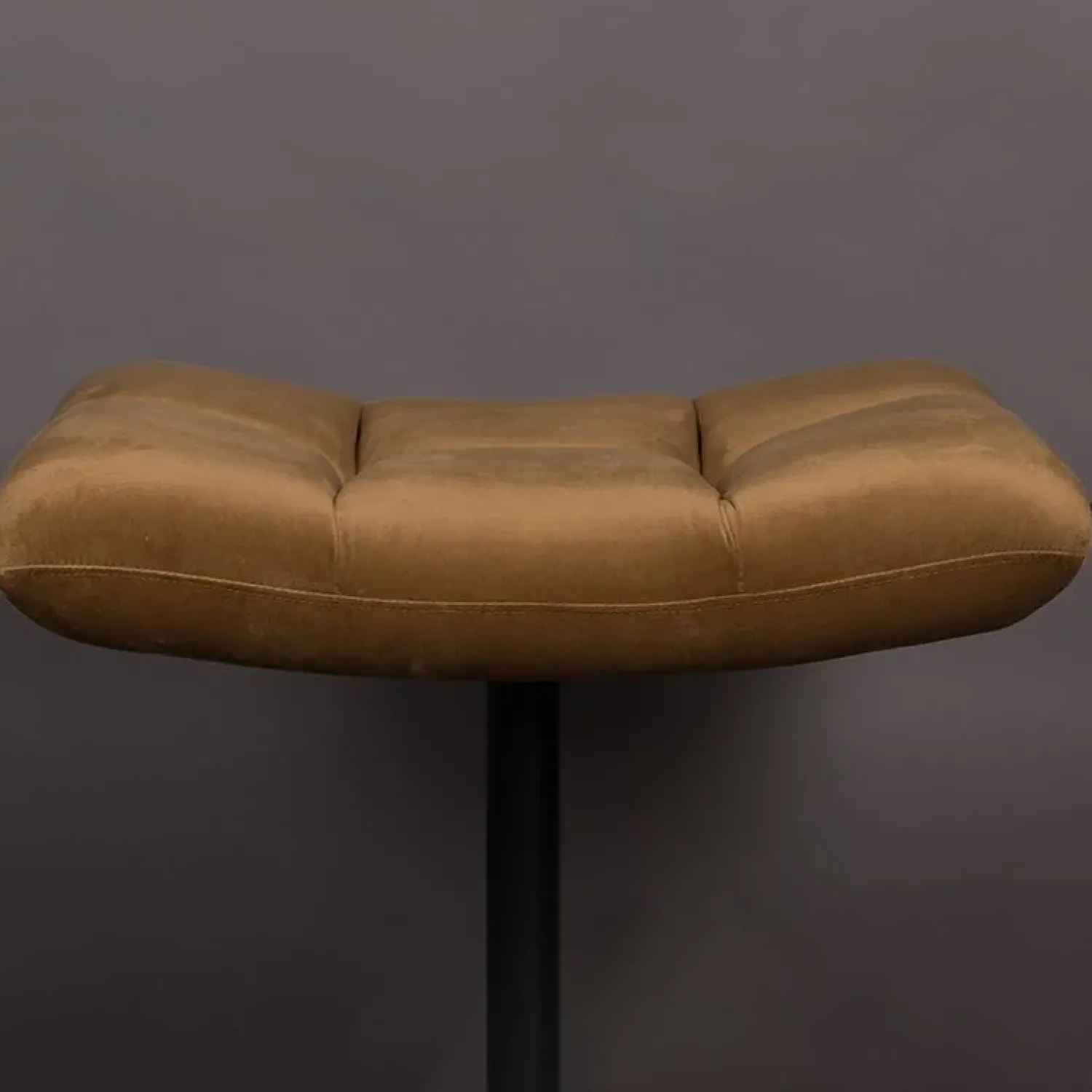 Dutchbone Hockers|Hocker Bar Velvet Goud Bruin