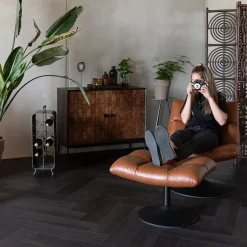 Dutchbone Hockers|Hocker Bar Vintage Bruin