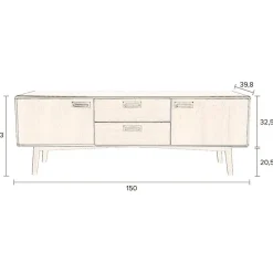 Dutchbone Dressoirs|Industriele Kasten|Juju Dressoir Laag