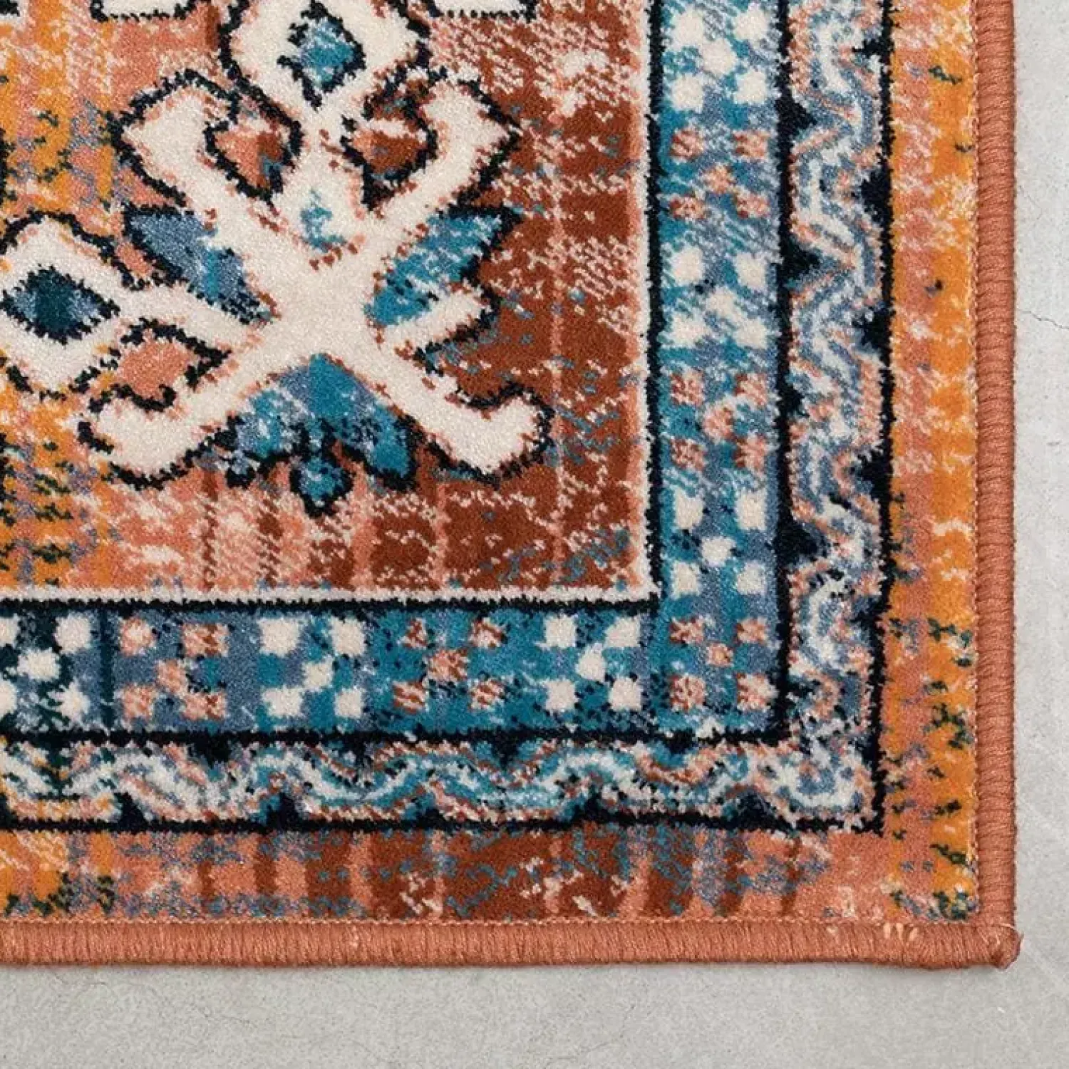 Dutchbone Vloerkleden|Mahal Vloerkleed Blauw Brick 200x300cm