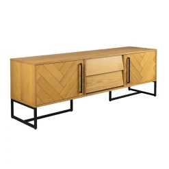 Dutchbone Industriele Kasten|Tv Meubels|Tv meubel Class naturel eiken 180cm