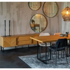 Dutchbone Industriele Kasten|Tv Meubels|Tv meubel Class naturel eiken 180cm