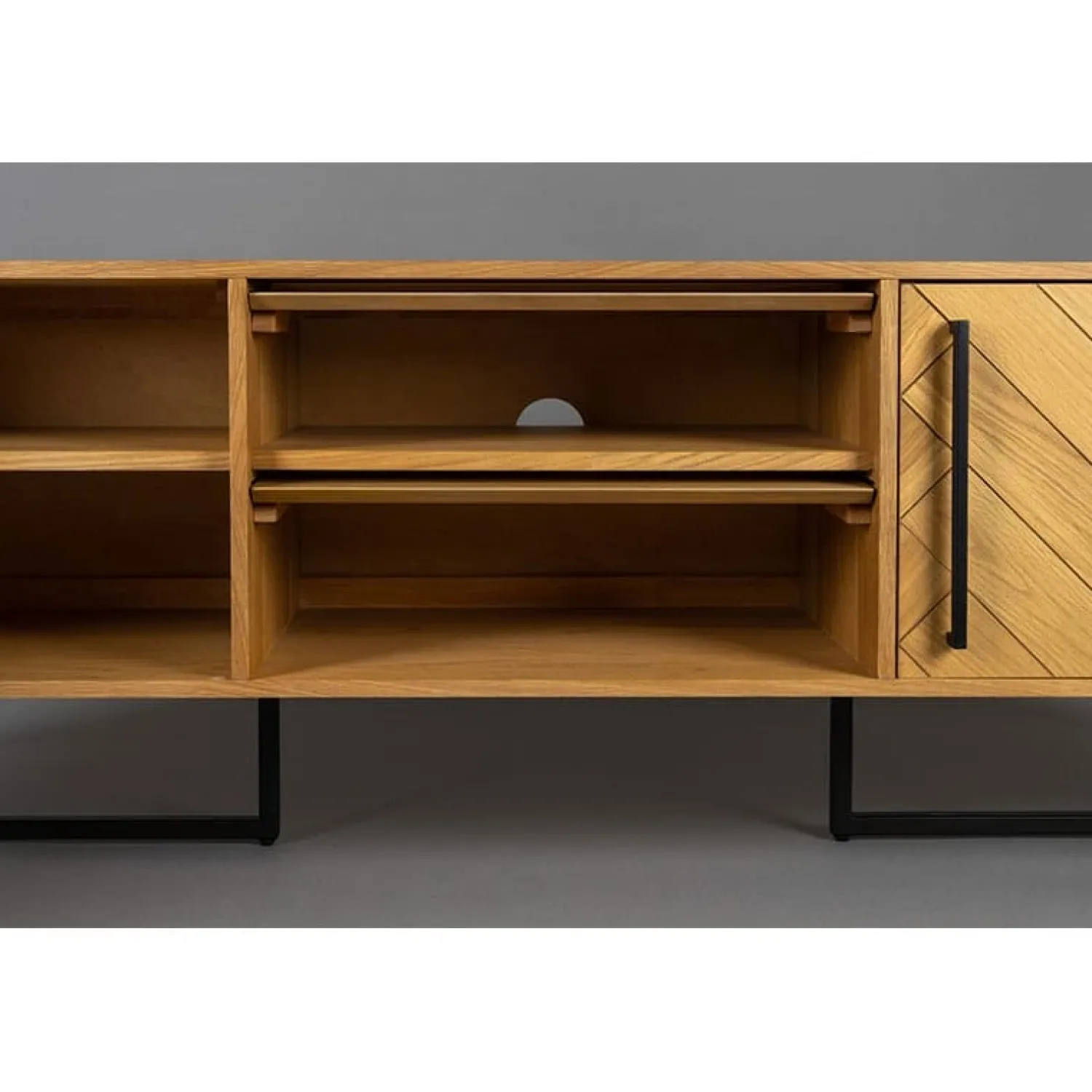 Dutchbone Industriele Kasten|Tv Meubels|Tv meubel Class naturel eiken 180cm