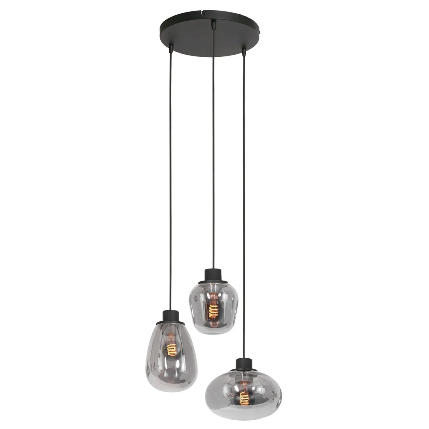 Steinmex Hanglampen|Glazen Hanglamp|Echo Hanglamp 3-lichts glas