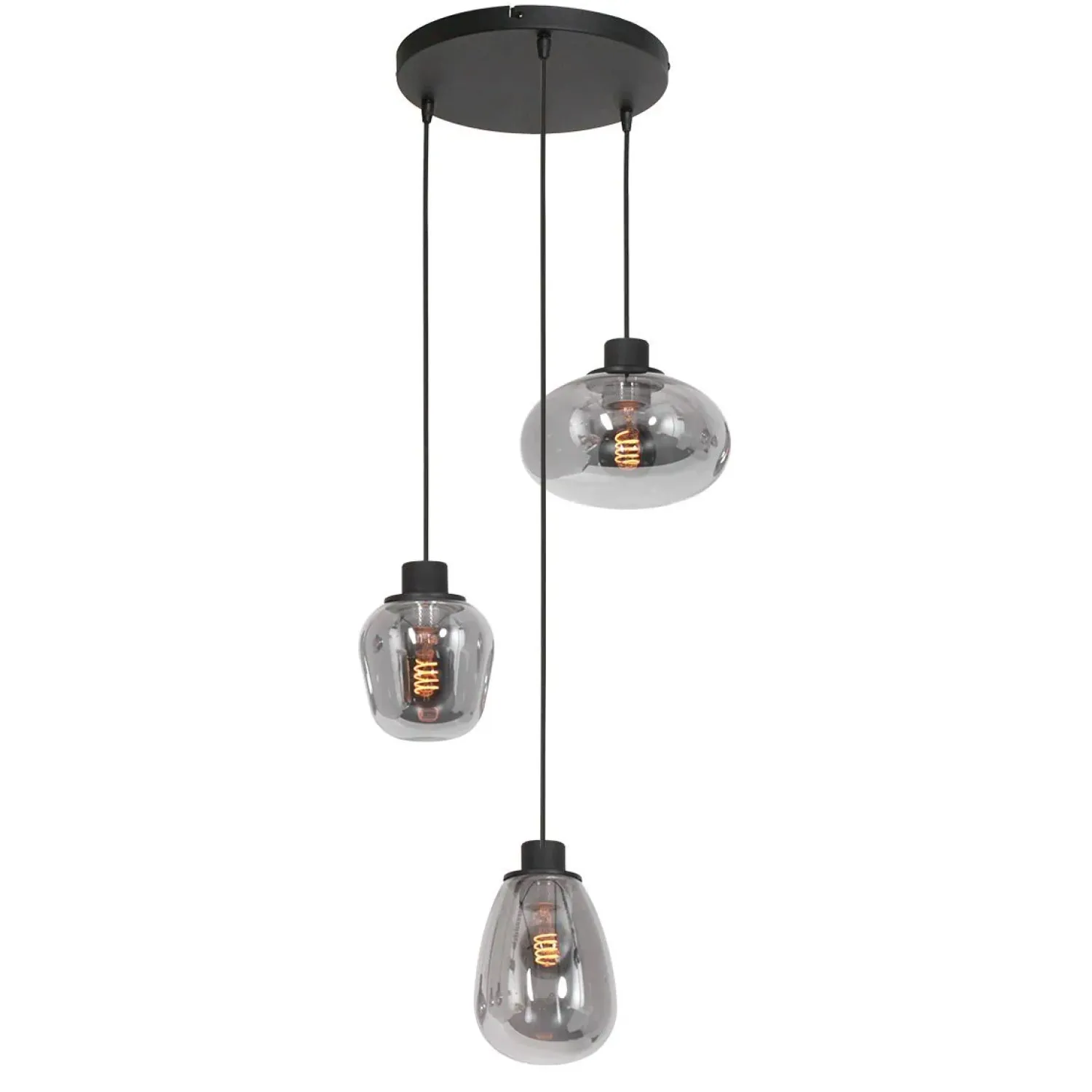 Steinmex Hanglampen|Glazen Hanglamp|Echo Hanglamp 3-lichts glas