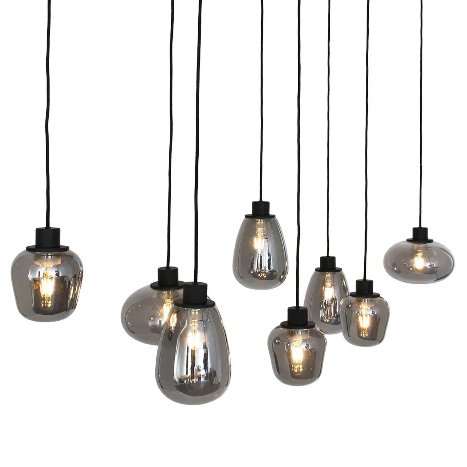 Steinmex Hanglampen|Glazen Hanglamp|Echo Hanglamp 8-lichts glas