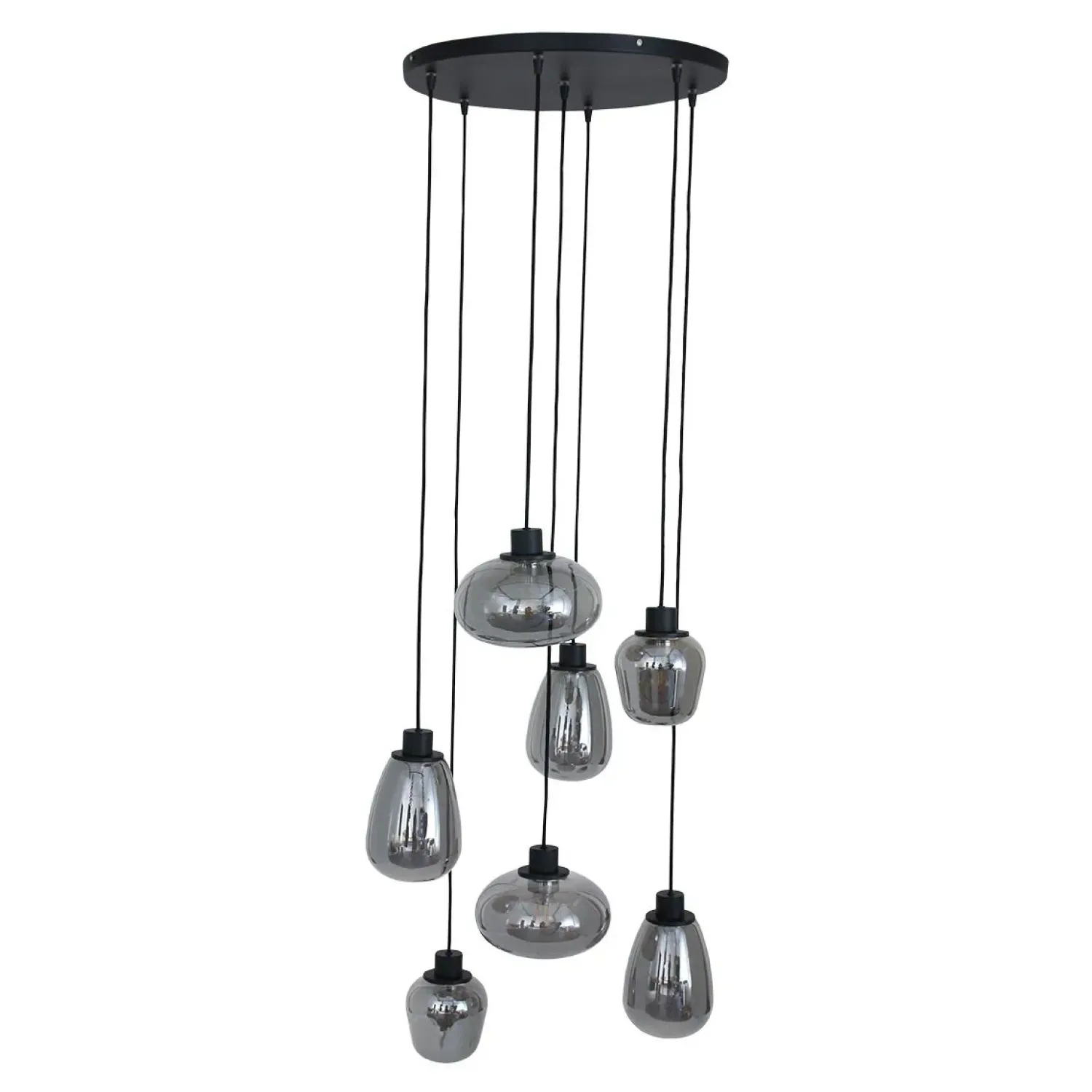 Steinmex Hanglampen|Glazen Hanglamp|Echo Hanglamp 7-lichts glas
