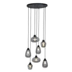 Steinmex Hanglampen|Glazen Hanglamp|Echo Hanglamp 7-lichts glas