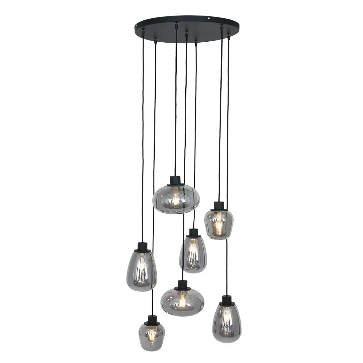 Steinmex Hanglampen|Glazen Hanglamp|Echo Hanglamp 7-lichts glas