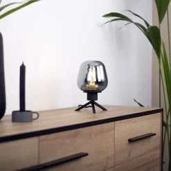 Steinmex Bureaulampen|Tafellampen|Echo Tafellamp 1-lichts glas bol
