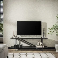 Kalfort Industriele Kasten|Tv Meubels|Eddy Tv-meubel metaal Antraciet 140cm