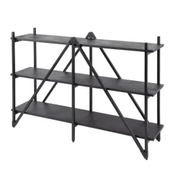 Kalfort Wandkasten|Industriele Kasten|Eddy Wandrek 3 laags Antraciet 130cm