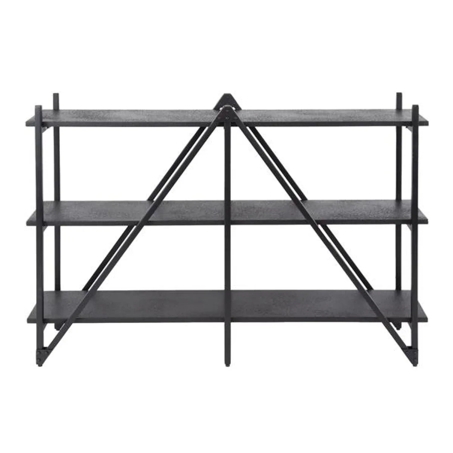Kalfort Wandkasten|Industriele Kasten|Eddy Wandrek 3 laags Antraciet 130cm