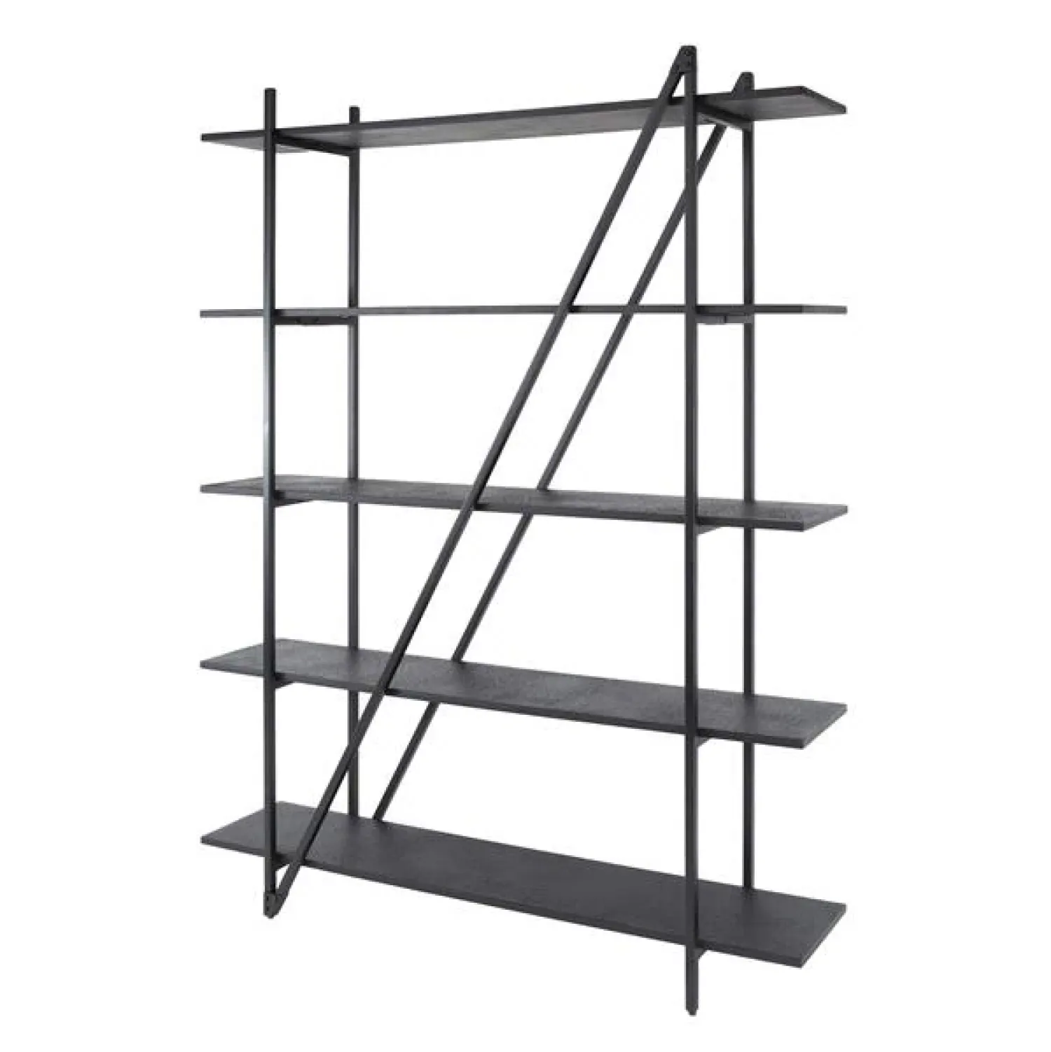 Kalfort Wandkasten|Industriele Kasten|Eddy Wandrek 5 laags Antraciet 140cm