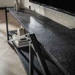 Kalfort Industriele Kasten|Tv Meubels|Eddy XL Tv-meubel metaal Antraciet 220cm