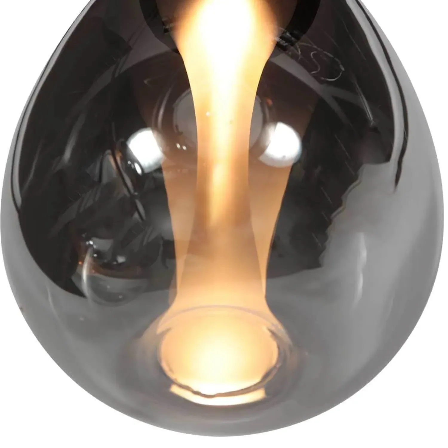 Steinmex Hanglampen|Glazen Hanglamp|Edgar 5-lichts getrapte Hanglamp Smoke Glas