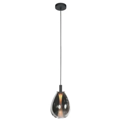 Steinmex Hanglampen|Glazen Hanglamp|Edgar 1-lichts Hanglamp large Smoke Glas