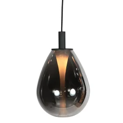 Steinmex Hanglampen|Glazen Hanglamp|Edgar 1-lichts Hanglamp large Smoke Glas