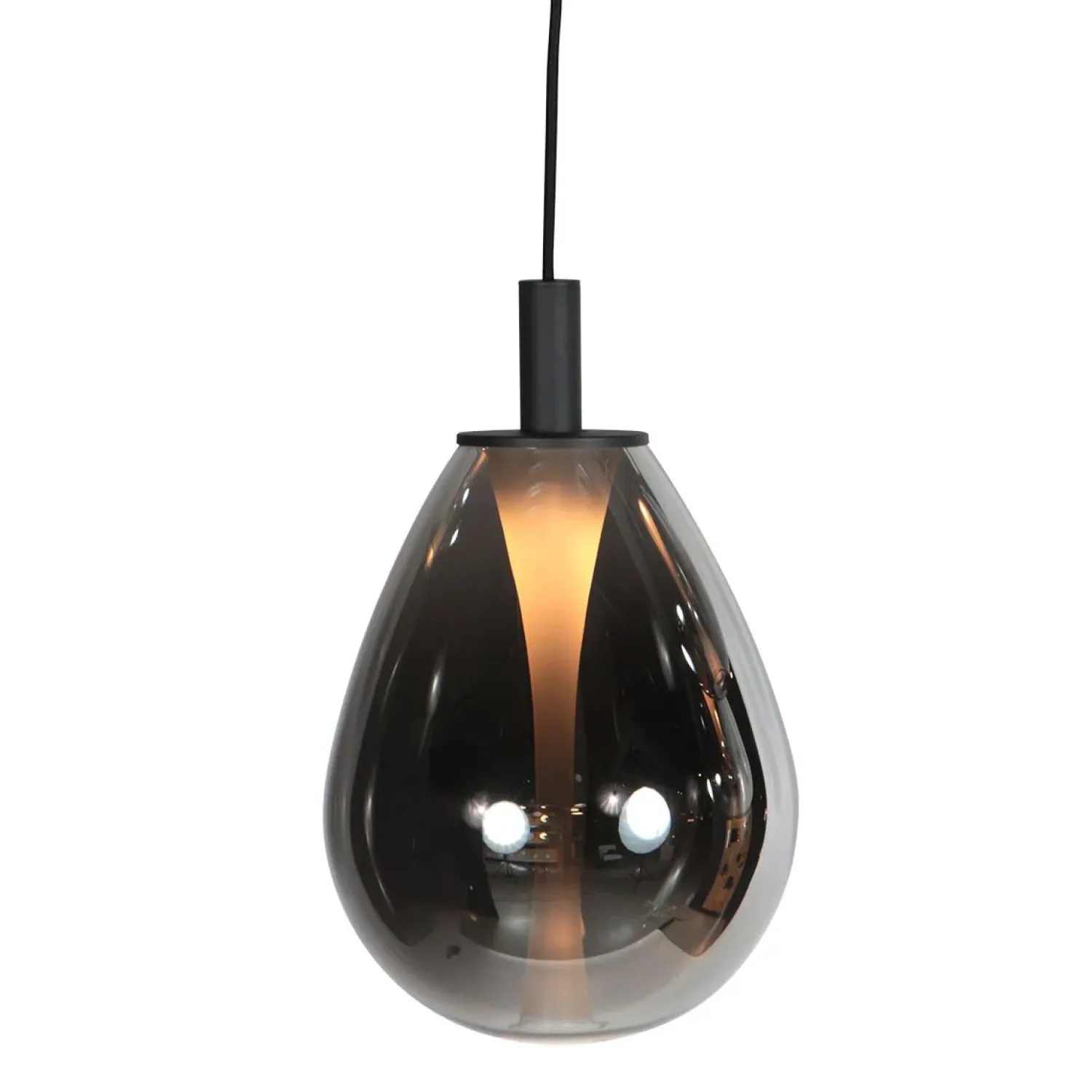Steinmex Hanglampen|Glazen Hanglamp|Edgar 1-lichts Hanglamp large Smoke Glas