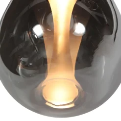 Steinmex Hanglampen|Glazen Hanglamp|Edgar 1-lichts Hanglamp small Smoke Glas