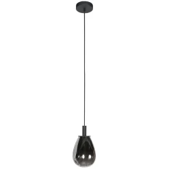 Steinmex Hanglampen|Glazen Hanglamp|Edgar 1-lichts Hanglamp small Smoke Glas