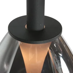 Steinmex Hanglampen|Glazen Hanglamp|Edgar 1-lichts Hanglamp small Smoke Glas