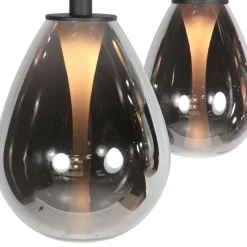 Steinmex Hanglampen|Glazen Hanglamp|Edgar 5-lichts Hanglamp Smoke Glas