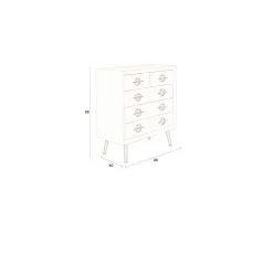Dutchbone Wandkasten|Industriele Kasten|Edson Wandkast Beige 86cm