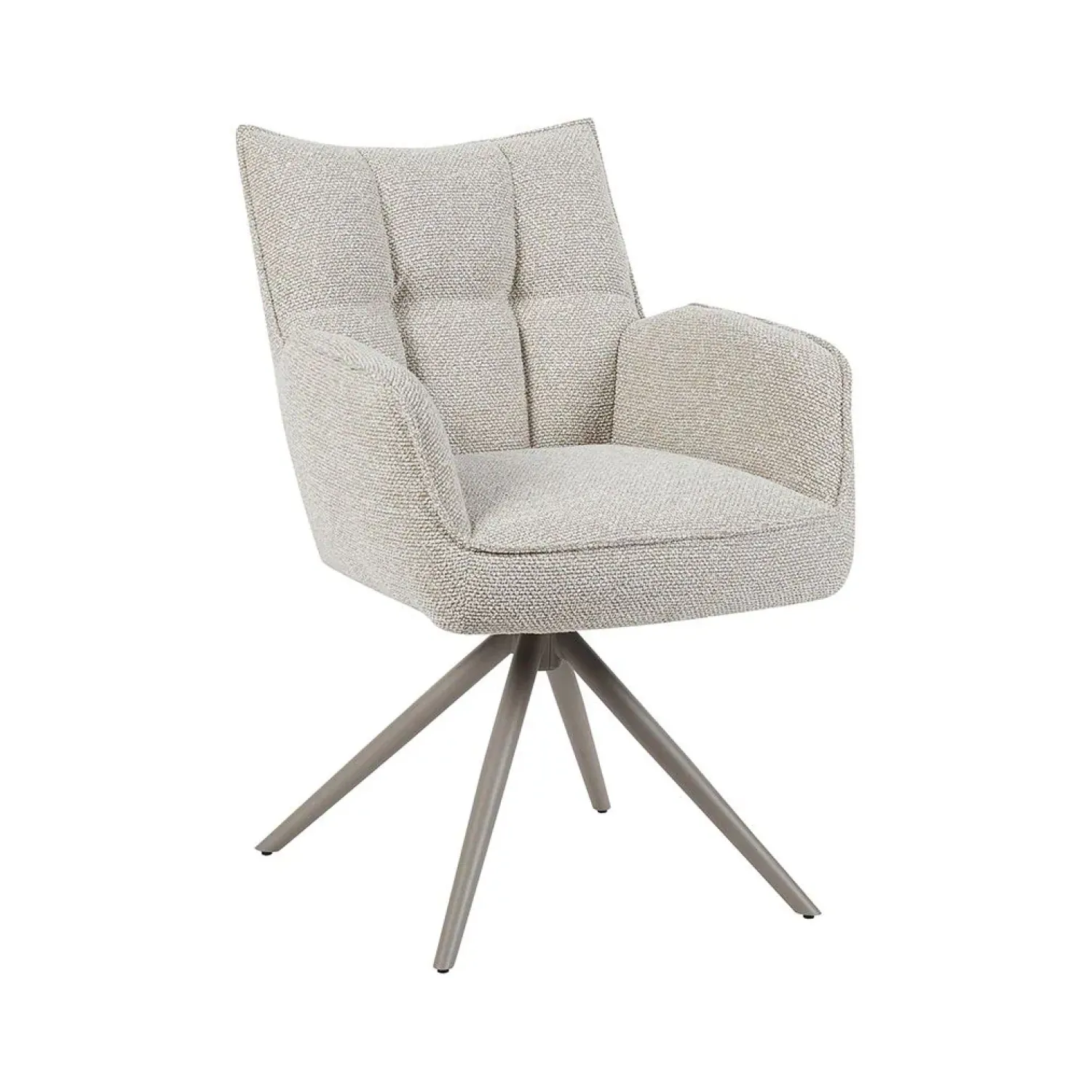 Label51 Eetkamerstoelen|Eetkamerstoel Amalfi Naturel Boucle met Taupe poot