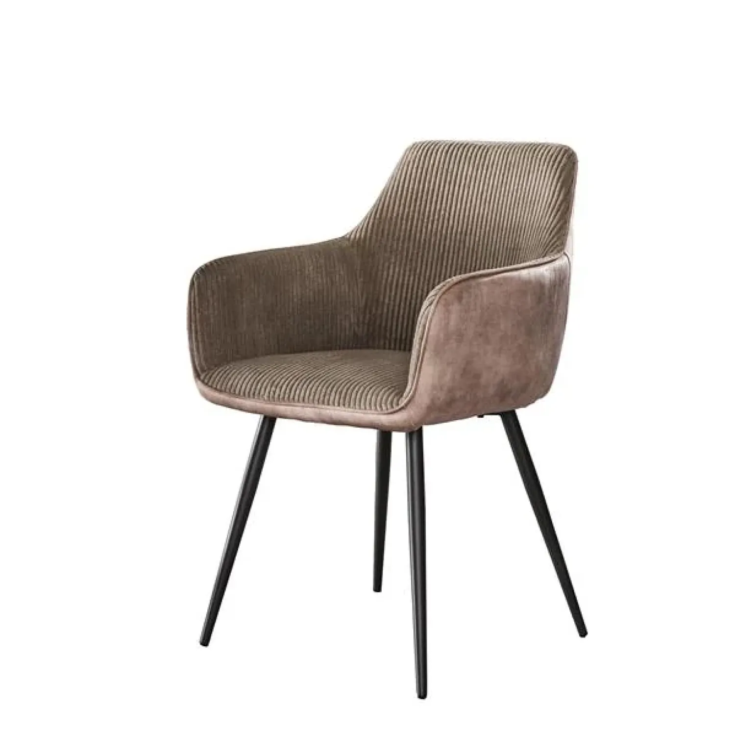 Kalfort Eetkamerstoelen|Eetkamerstoel Angie Ribstof 57cm Zand