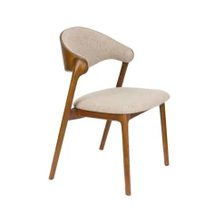 Dutchbone Eetkamerstoelen|Eetkamerstoel Babington Walnoot