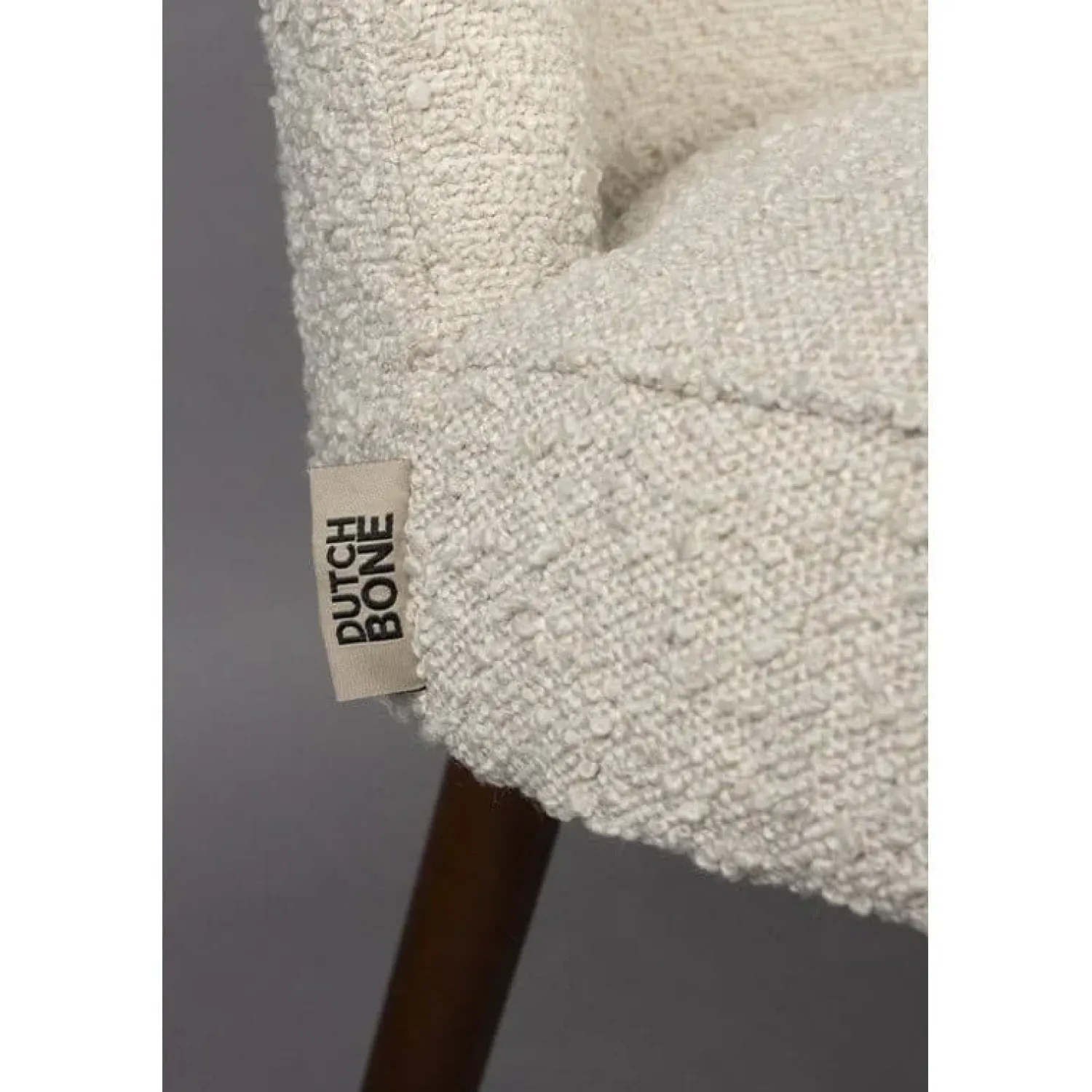 Dutchbone Eetkamerstoelen|Eetkamerstoel Barbara Boucle Beige