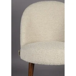 Dutchbone Eetkamerstoelen|Eetkamerstoel Barbara Boucle Beige