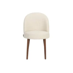 Dutchbone Eetkamerstoelen|Eetkamerstoel Barbara Boucle Beige
