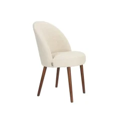 Dutchbone Eetkamerstoelen|Eetkamerstoel Barbara Boucle Beige