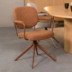 Label51 Eetkamerstoelen|Eetkamerstoel Basel Coral Boucle