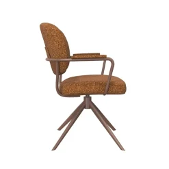 Label51 Eetkamerstoelen|Eetkamerstoel Basel Coral Boucle