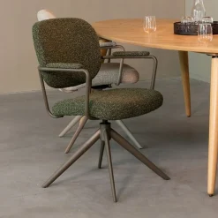 Label51 Eetkamerstoelen|Eetkamerstoel Basel Forest Boucle