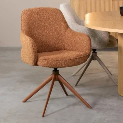 Label51 Eetkamerstoelen|Eetkamerstoel Bern Coral Boucle