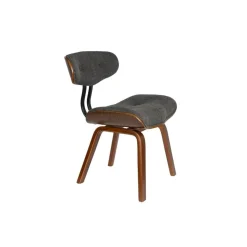 Dutchbone Eetkamerstoelen|Eetkamerstoel Blackwood Antraciet