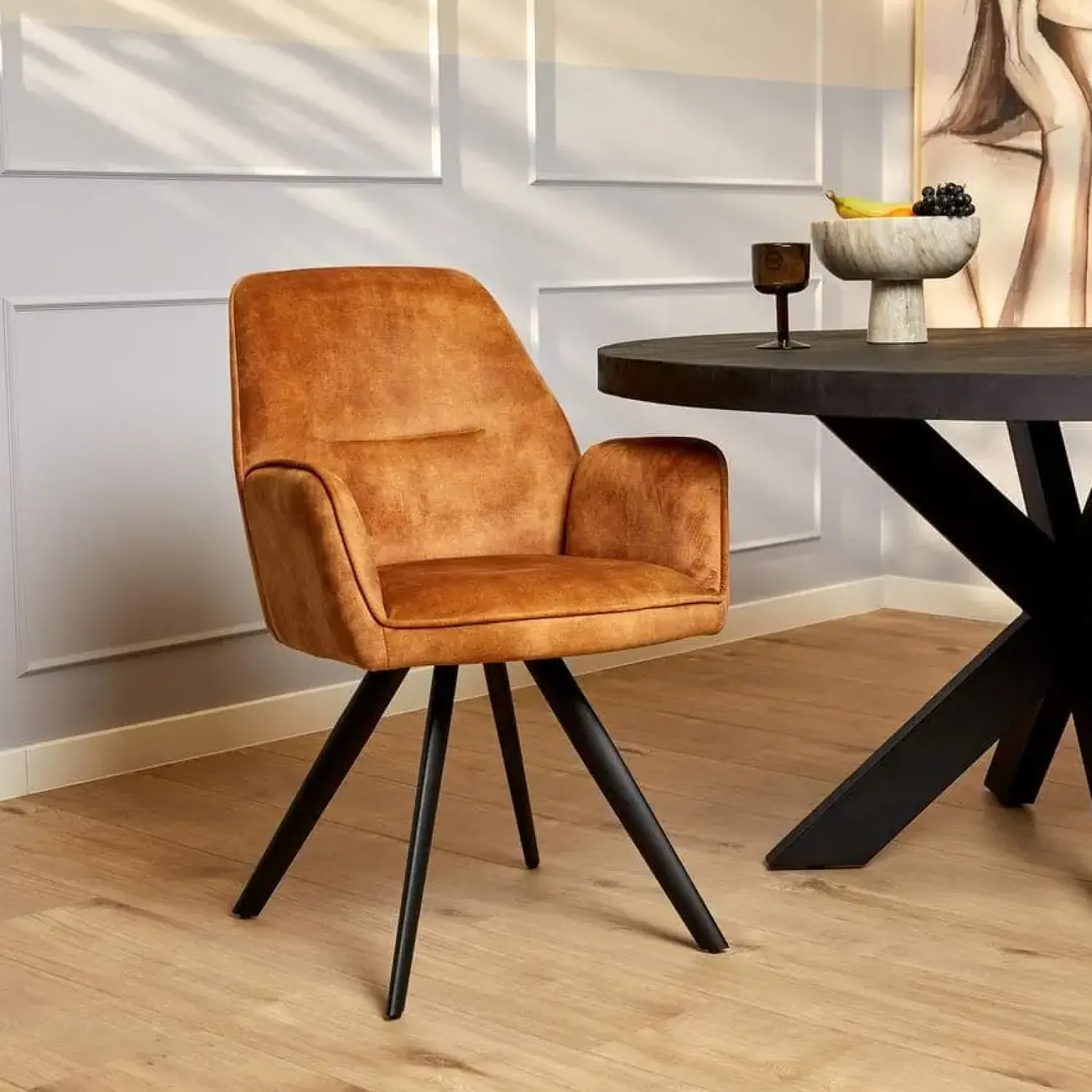 Furndea Eetkamerstoelen|Eetkamerstoel Brigitte Gold