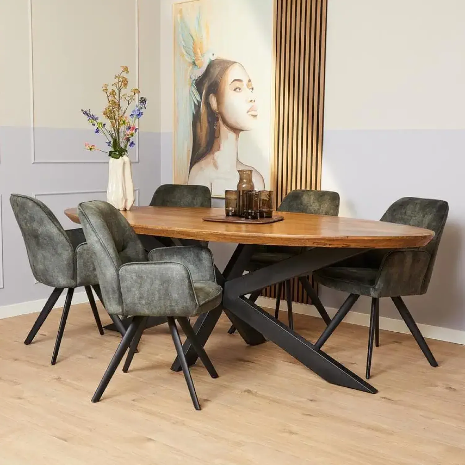Furndea Eetkamerstoelen|Eetkamerstoel Brigitte Hunter Green