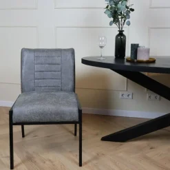 Cavetown Eetkamerstoelen|Eetkamerbanken|Eetkamerstoel Emilio vierkant frame