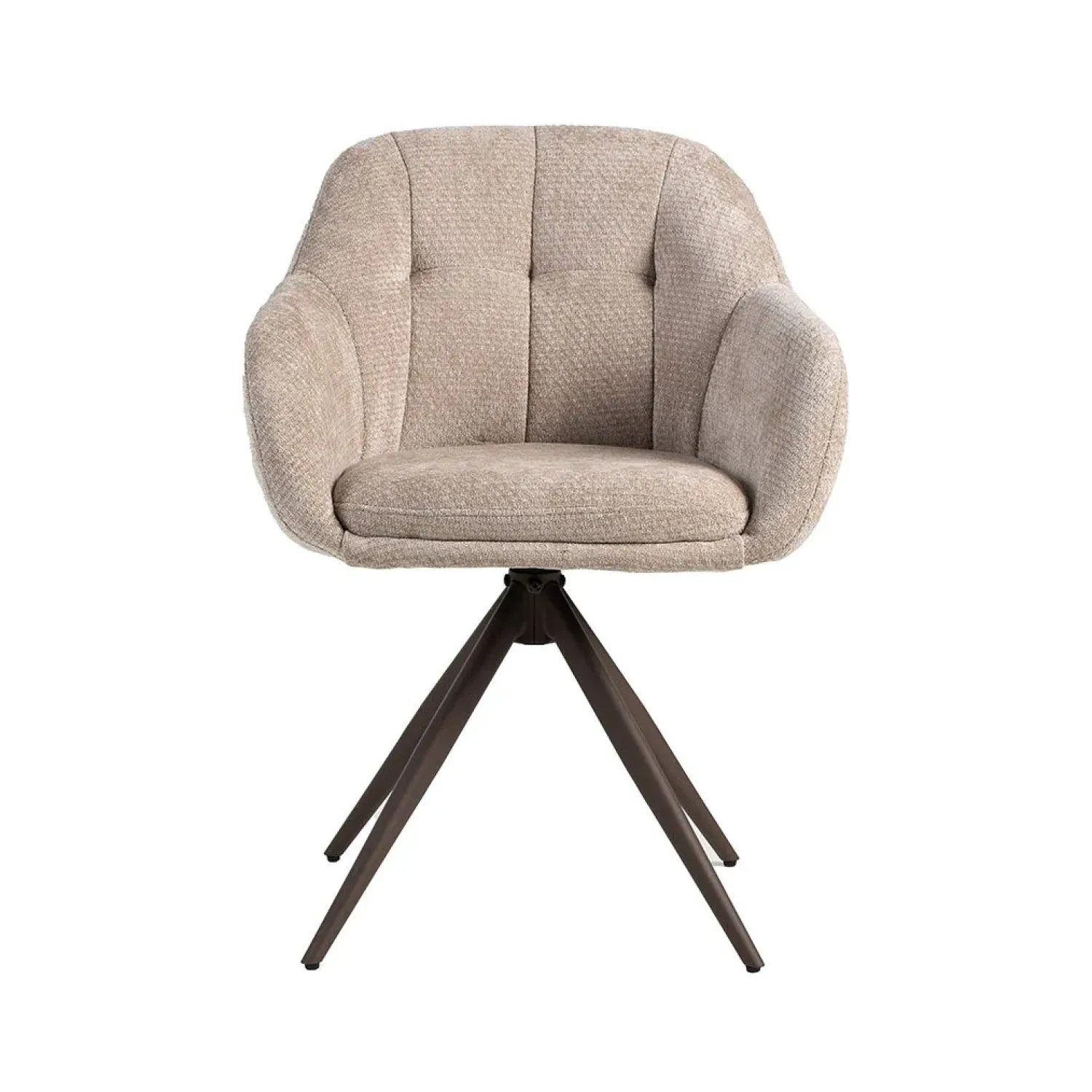 Label51 Eetkamerstoelen|Eetkamerstoel Esma Clay met Brons poot