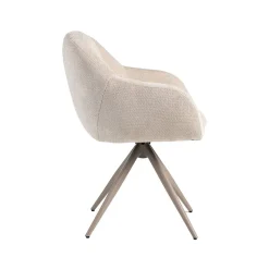 Label51 Eetkamerstoelen|Eetkamerstoel Esma Naturel Taupe poot