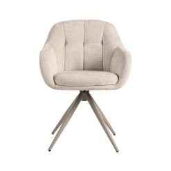 Label51 Eetkamerstoelen|Eetkamerstoel Esma Naturel Taupe poot