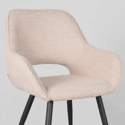 Label51 Eetkamerstoelen|Eetkamerstoel Fer Naturel Boucle (Showroommodel)