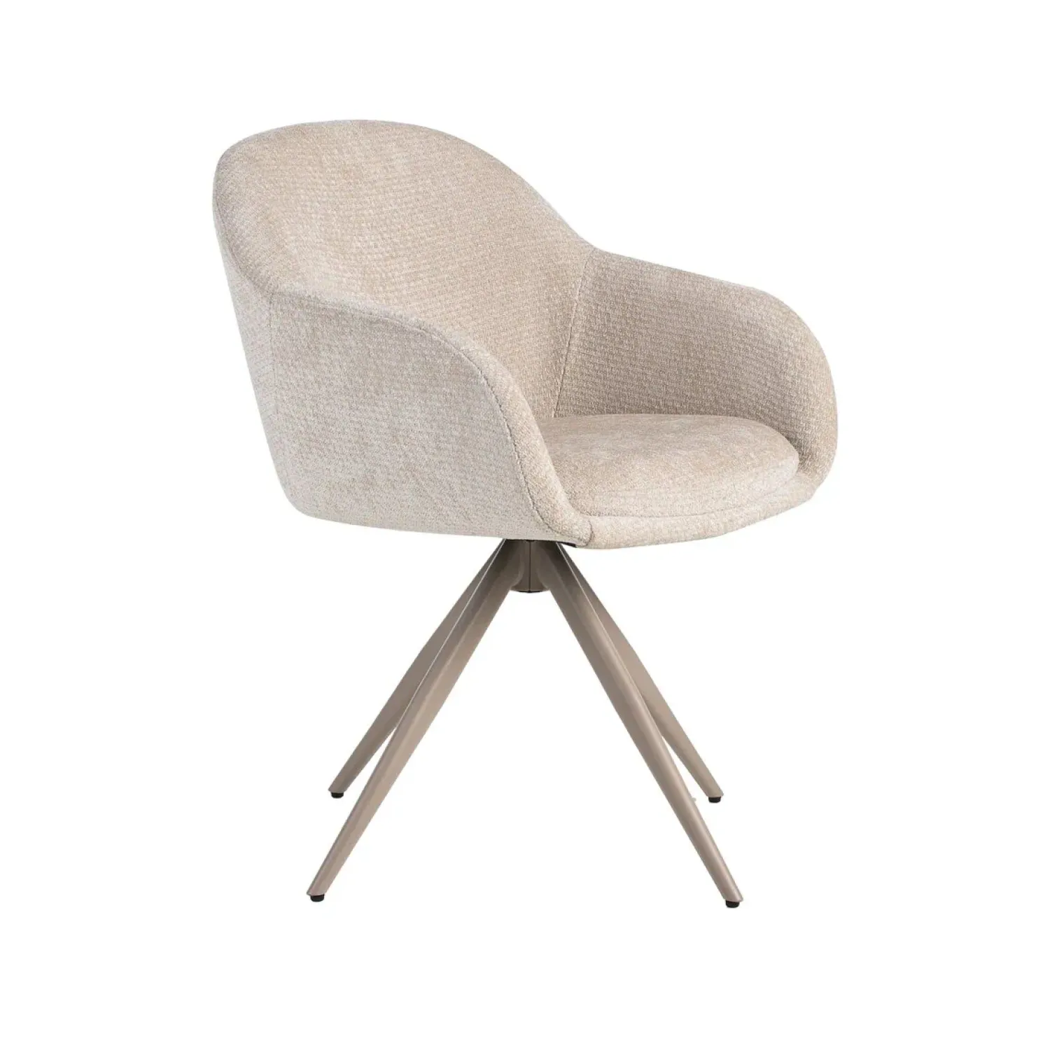 Label51 Eetkamerstoelen|Eetkamerstoel Fiby Naturel met Taupe poot